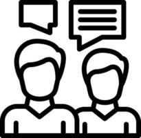 Face To Face Conversation Vector Icon Design