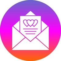 diseño de icono de vector de carta de amor