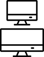 diseño de icono de vector de monitores