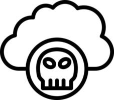 Infected Cloud Vector Icon Design