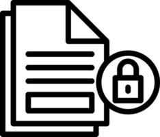 Document Locked Vector Icon Design