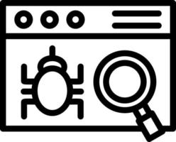 Website Bug Vector Icon Design