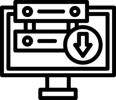 Server Down Vector Icon Design