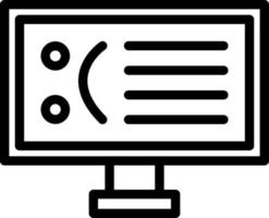 Blue Screen Vector Icon Design
