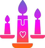 Wedding Candle Vector Icon Design