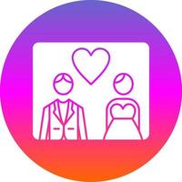 diseño de icono de vector de fotos de boda