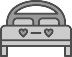 Double Bed Vector Icon Design