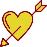 Heart Arrow Vector Icon Design