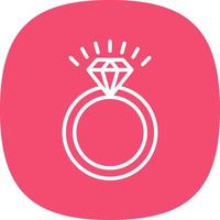 Wedding Ring Vector Icon Design