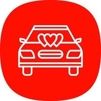 Wedding Car Vector Icon Design