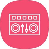 DJ Mixer Vector Icon Design