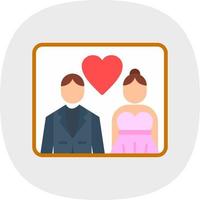 diseño de icono de vector de fotos de boda