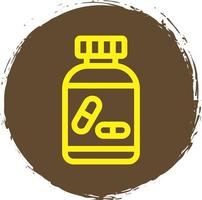 Pills Bottle Vector Icon Design