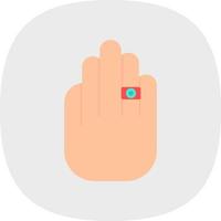 Ring in Hand Vector Icon Design