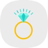 Wedding Ring Vector Icon Design