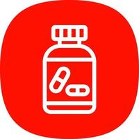 Pills Bottle Vector Icon Design