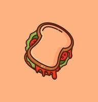 plantilla de logotipo de ilustración de vector de icono de sándwich para muchos propósitos. aislado sobre fondo blanco.