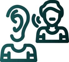 Listening Vector Icon Design