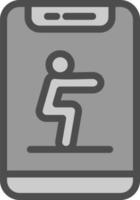 Squat Vector Icon Design