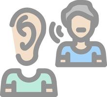 Listening Vector Icon Design