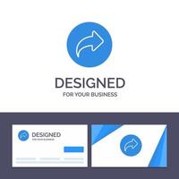 Creative Business Card and Logo template Basic Arrow Right Ui Vector Illustration