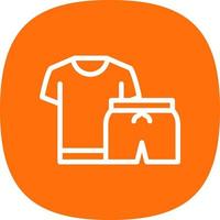 Exercise Clothes Vector Icon Design