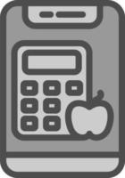 Calorie Calculator Vector Icon Design