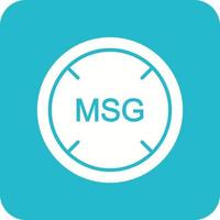 Msg Glyph Round Corner Background Icon vector