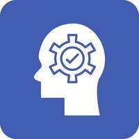 Cognitive Glyph Round Corner Background Icon vector
