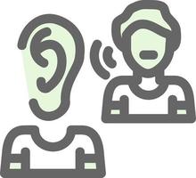 Listening Vector Icon Design