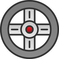Steering Wheel Vector Icon Design