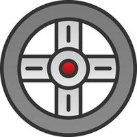 Steering Wheel Vector Icon Design