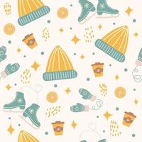 vector seamless winter pattern for textile