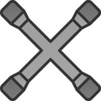 Cross Wrench Vector Icon Design