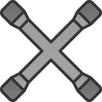 Cross Wrench Vector Icon Design