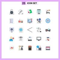 25 Creative Icons Modern Signs and Symbols of data application website love hearts Editable Vector Design Elements