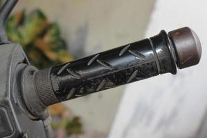 Old motorbike handle photo