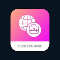 International Business Mobile App Button Android and IOS Glyph Version vector