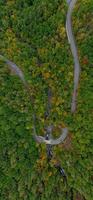 Aerial view of Spruce Creek by Kaaterskill Falls in upstate New York. photo