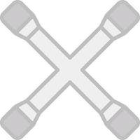 Cross Wrench Vector Icon Design