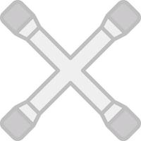 Cross Wrench Vector Icon Design