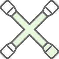 Cross Wrench Vector Icon Design