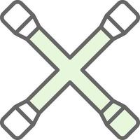 Cross Wrench Vector Icon Design