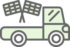 Race Truck Vector Icon Design