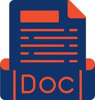 Doc File Format Creative Icon Design vector