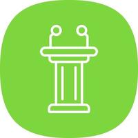 Tribune Vector Icon Design