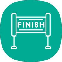 Finish Line Vector Icon Design