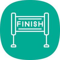 Finish Line Vector Icon Design