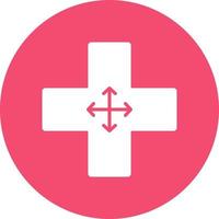 Four Way Intersection Vector Icon Design