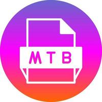 Mtb File Format Icon vector